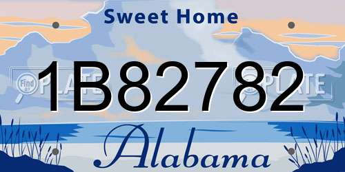 1B82782 Alabama License Plate