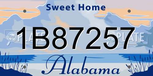 1B87257 Alabama License Plate