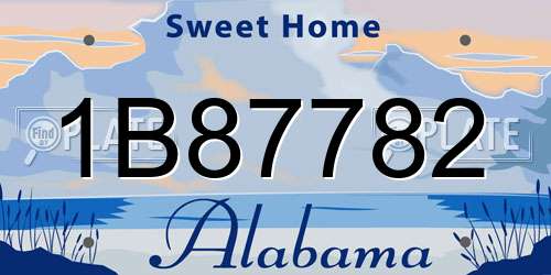 1B87782 Alabama License Plate