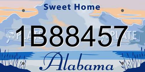 1B88457 Alabama License Plate