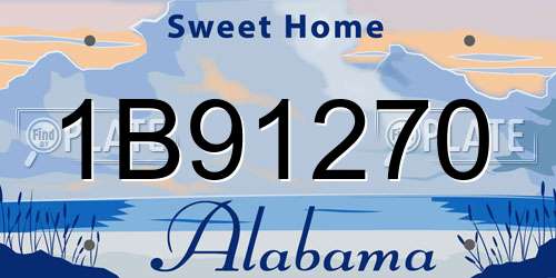 1B91270 Alabama License Plate