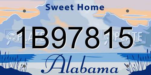 1B97815 Alabama License Plate