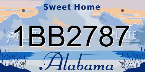 1BB2787 Alabama License Plate