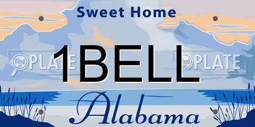 1BELL Alabama License Plate