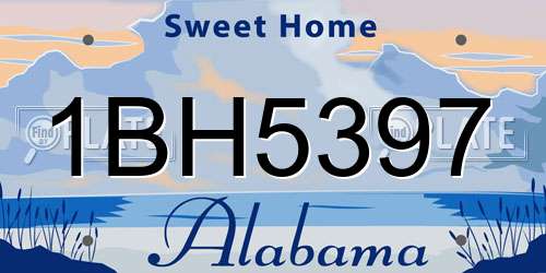 1BH5397 Alabama License Plate