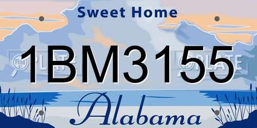 1BM3155 Alabama License Plate