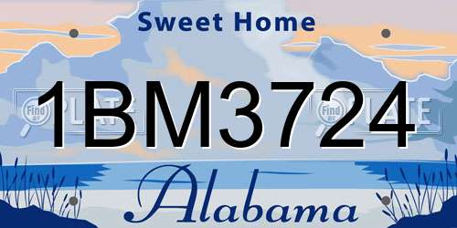 1BM3724 Alabama License Plate