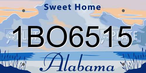 1BO6515 Alabama License Plate