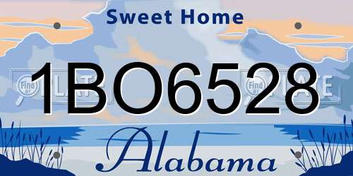 1BO6528 Alabama License Plate