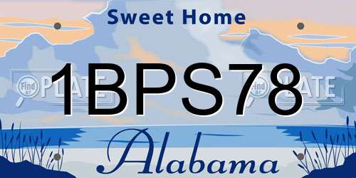 1BPS78 Alabama License Plate