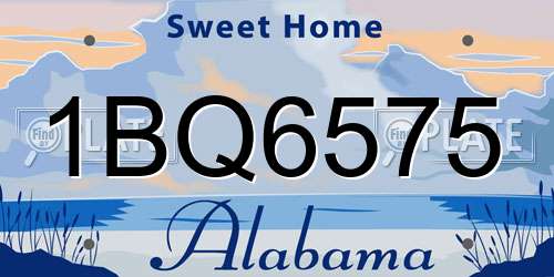 1BQ6575 Alabama License Plate