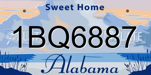 1BQ6887 Alabama License Plate