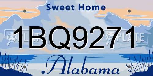 1BQ9271 Alabama License Plate