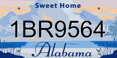 1BR9564 Alabama License Plate