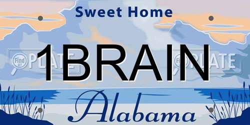 1BRAIN Alabama License Plate