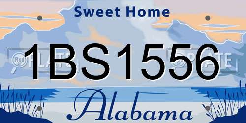 1BS1556 Alabama License Plate