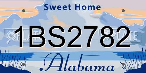 1BS2782 Alabama License Plate