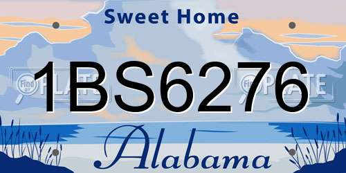 1BS6276 Alabama License Plate