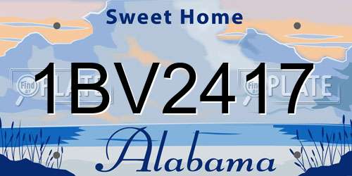 1BV2417 Alabama License Plate