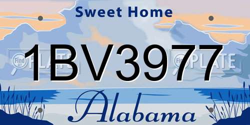 1BV3977 Alabama License Plate
