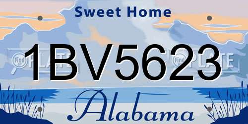1BV5623 Alabama License Plate