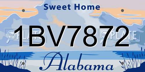 1BV7872 Alabama License Plate