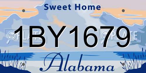 1BY1679 Alabama License Plate