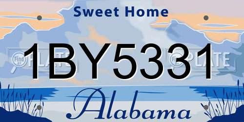 1BY5331 Alabama License Plate