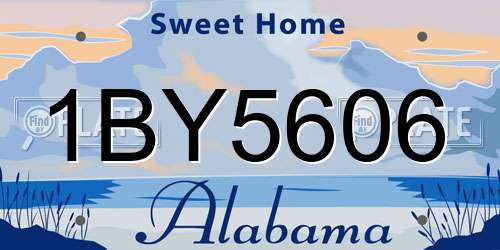 1BY5606 Alabama License Plate