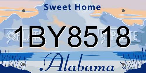 1BY8518 Alabama License Plate