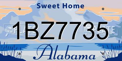 1BZ7735 Alabama License Plate