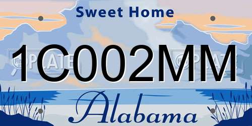 1C002MM Alabama License Plate