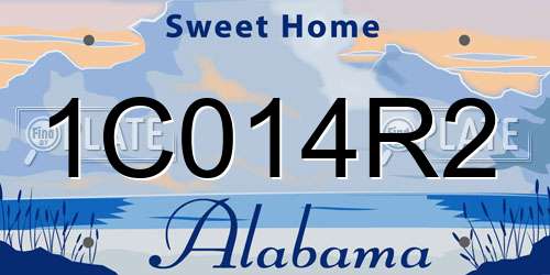 1C014R2 Alabama License Plate