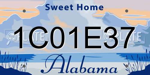 1C01E37 Alabama License Plate