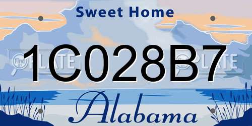 1C028B7 Alabama License Plate