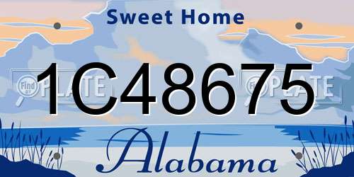 1C48675 Alabama License Plate
