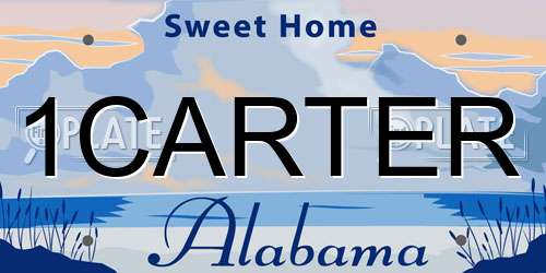 1CARTER Alabama License Plate