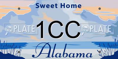 1CC Alabama License Plate