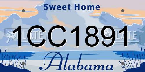 1CC1891 Alabama License Plate
