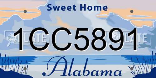 1CC5891 Alabama License Plate
