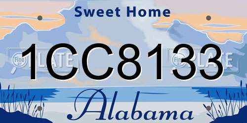 1CC8133 Alabama License Plate
