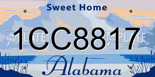 1CC8817 Alabama License Plate