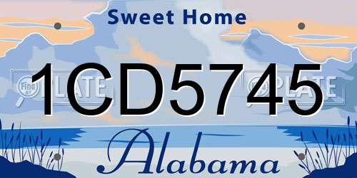 1CD5745 Alabama License Plate