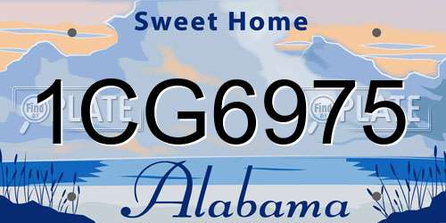 1CG6975 Alabama License Plate