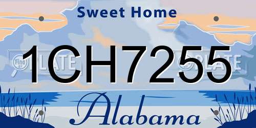 1CH7255 Alabama License Plate