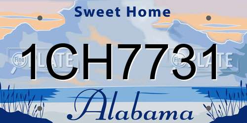 1CH7731 Alabama License Plate
