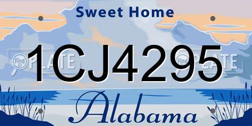1CJ4295 Alabama License Plate