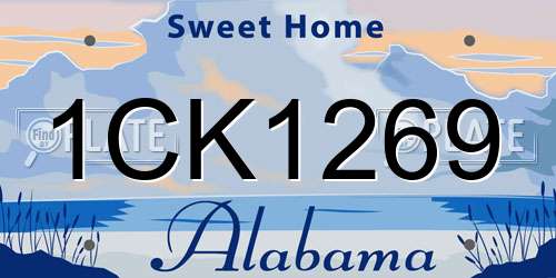 1CK1269 Alabama License Plate