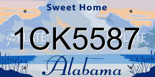 1CK5587 Alabama License Plate