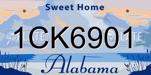 1CK6901 Alabama License Plate